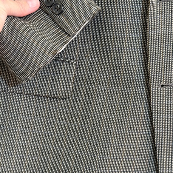 Ralph Lauren 46R Wool Glen Plaid Sport Coat Blazer Mens brown gray black - Picture 11 of 14